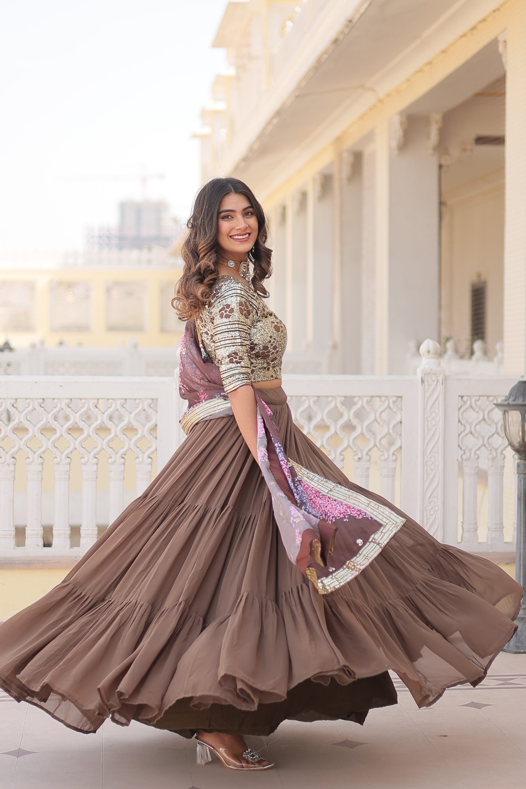 FULLY FLAIRED GORGEOUS LEHENGA CHOLI – BEINGE